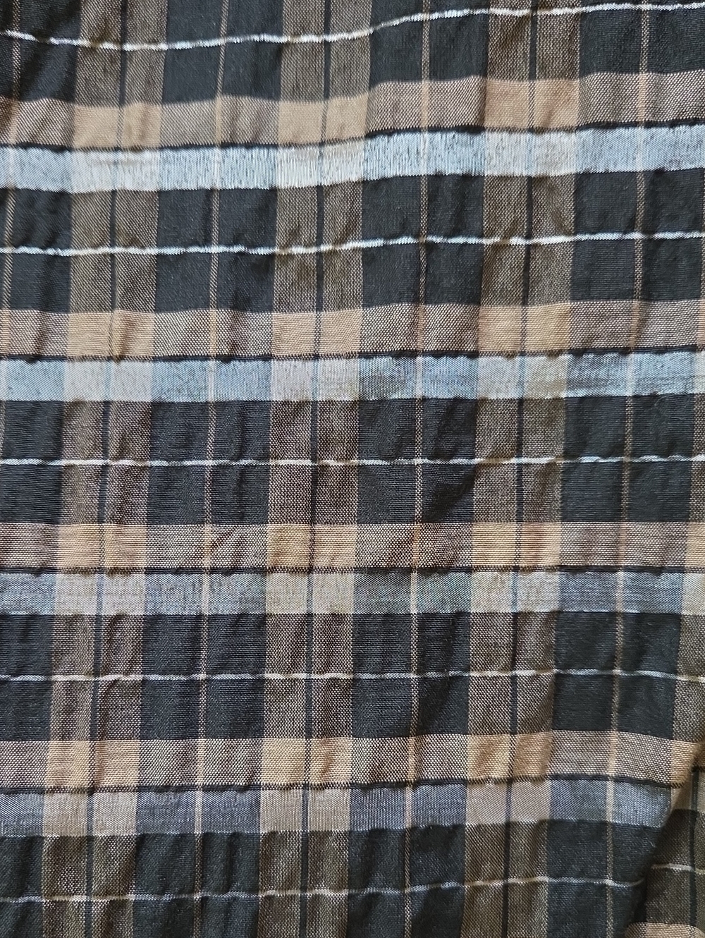 Barbour 'Lorelei' Brown Plaid Popover Blouse - Size 10 - Picture 3 of 9